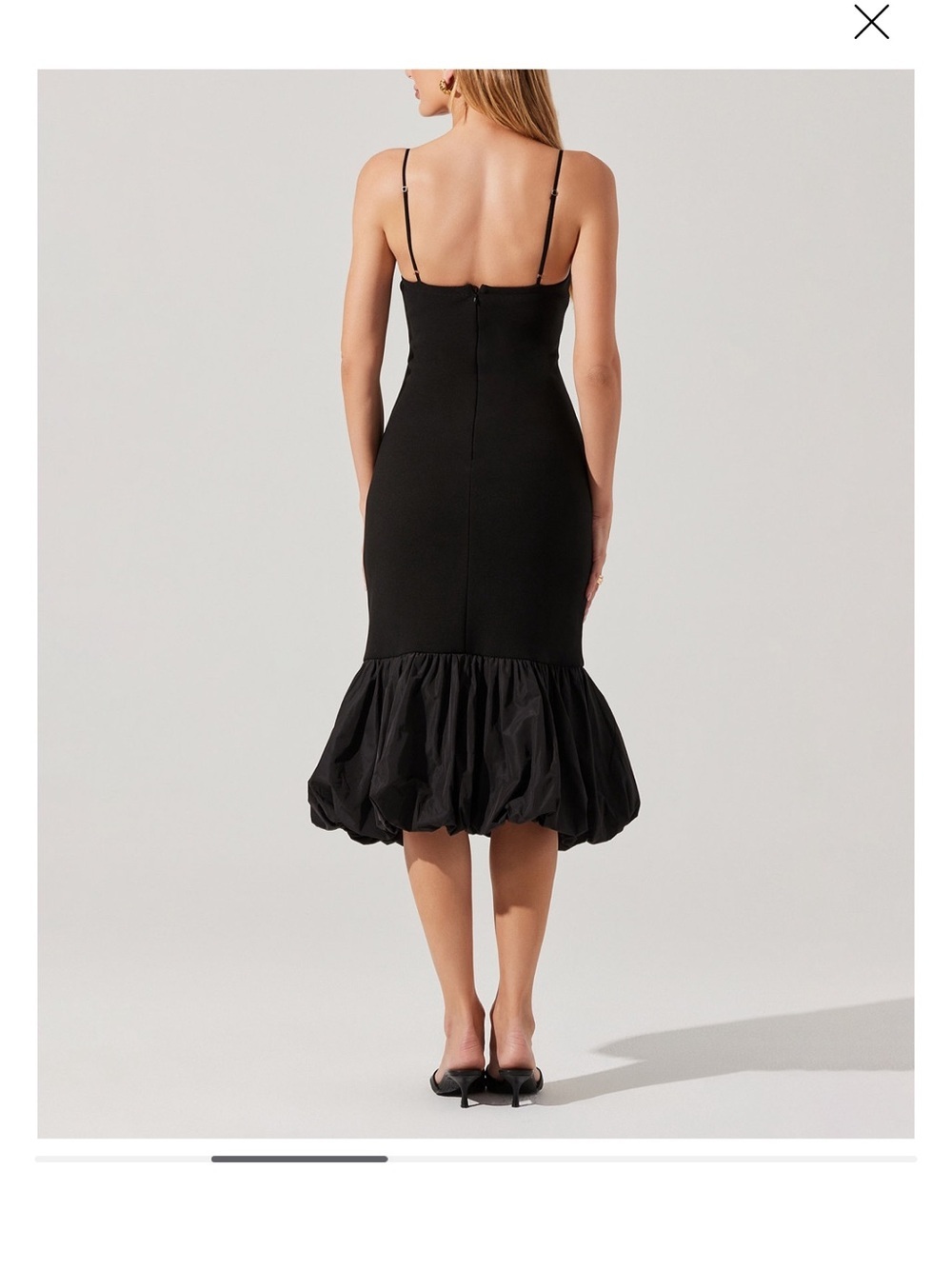 ASTR The Label Brittnea Bodycon Bubble Hem Midi Dress Size XL - Picture 3 of 12